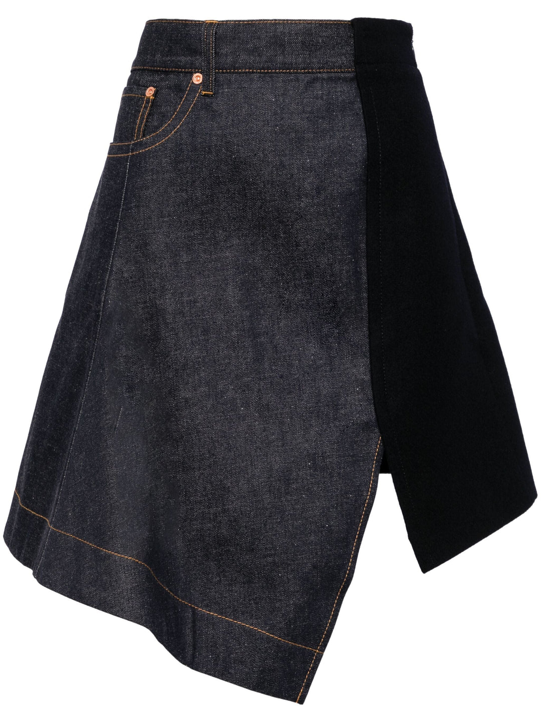 Denim X Wool Melton Skirt