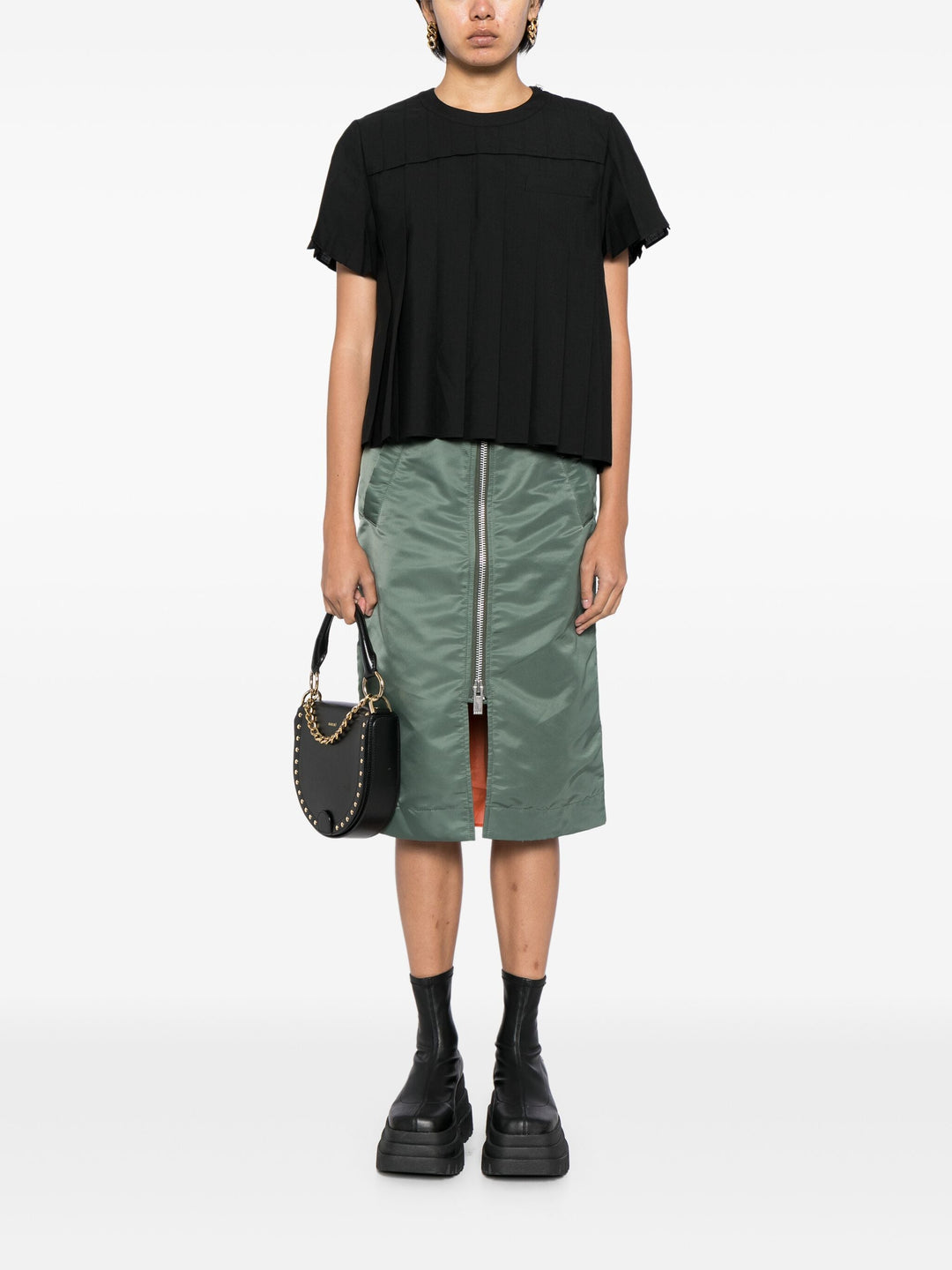 Nylon Twill Skirt
