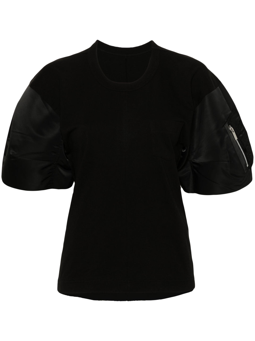 Nylon Twill X Cotton Jersey T-Shirt