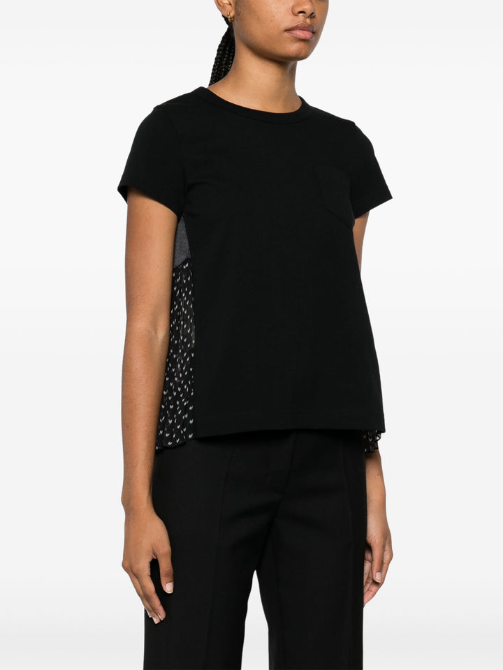 Pattern Knit Print Cotton Jersey T-Shirt