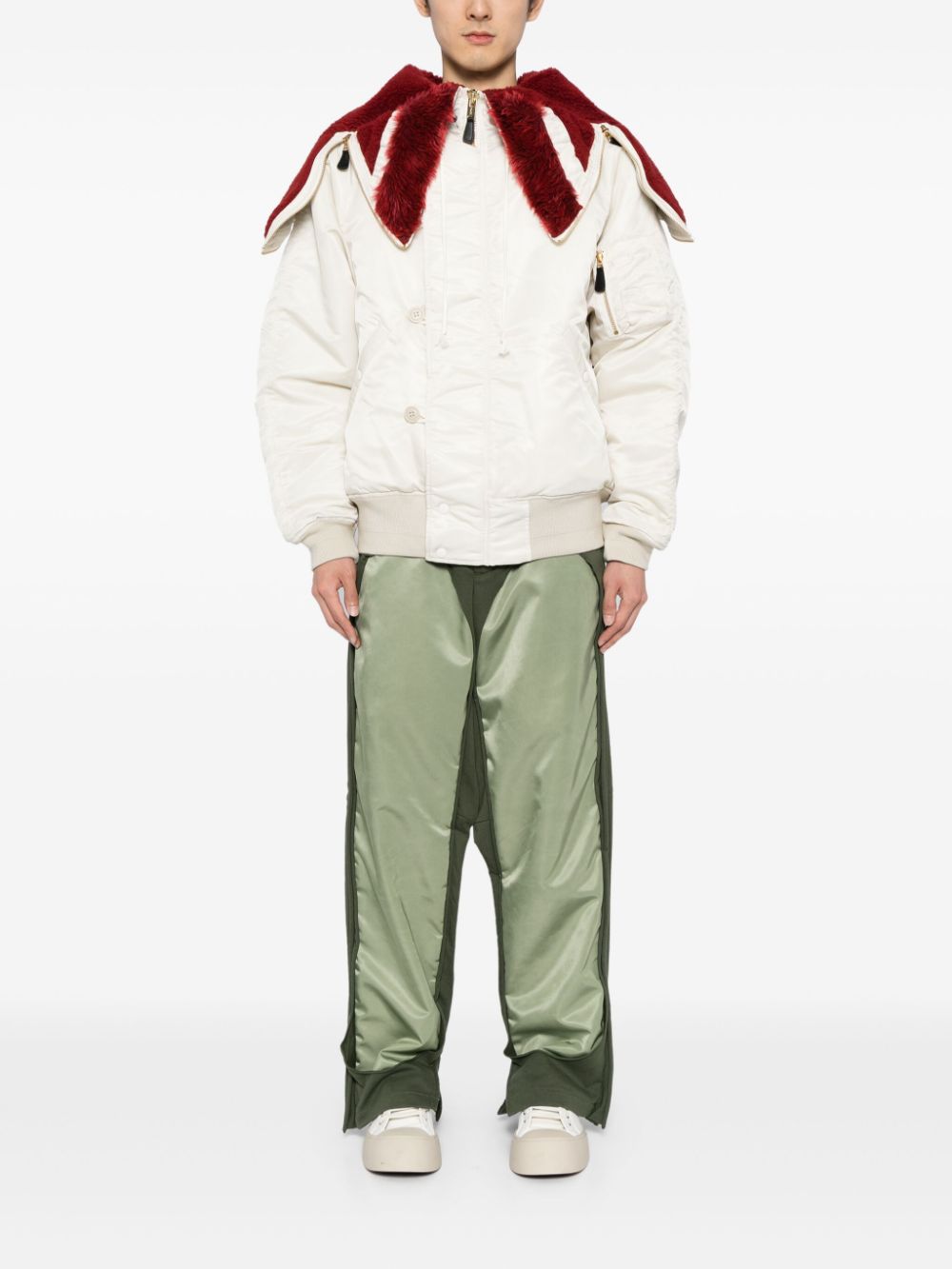 Petal Mouth Hood Bomber Jacket