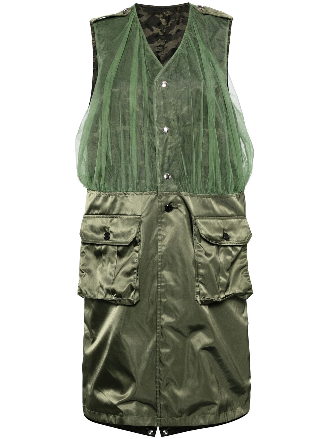 Áo vest dài túi đa năng