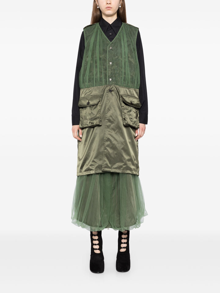 Áo vest dài túi đa năng