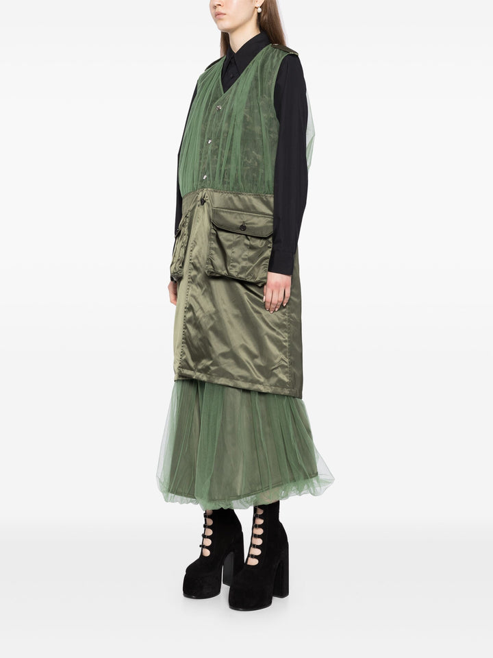 Áo vest dài túi đa năng