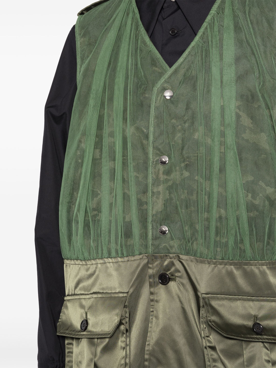 Áo vest dài túi đa năng