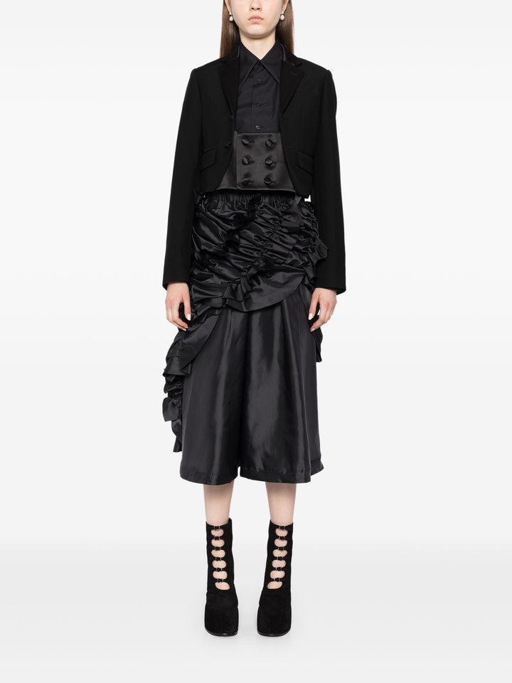 Crop Blazer With Button Details