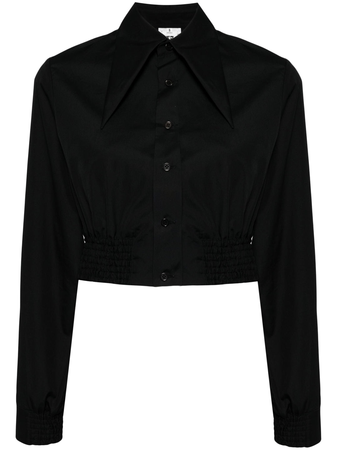 Crop Pointy Collar Shirt