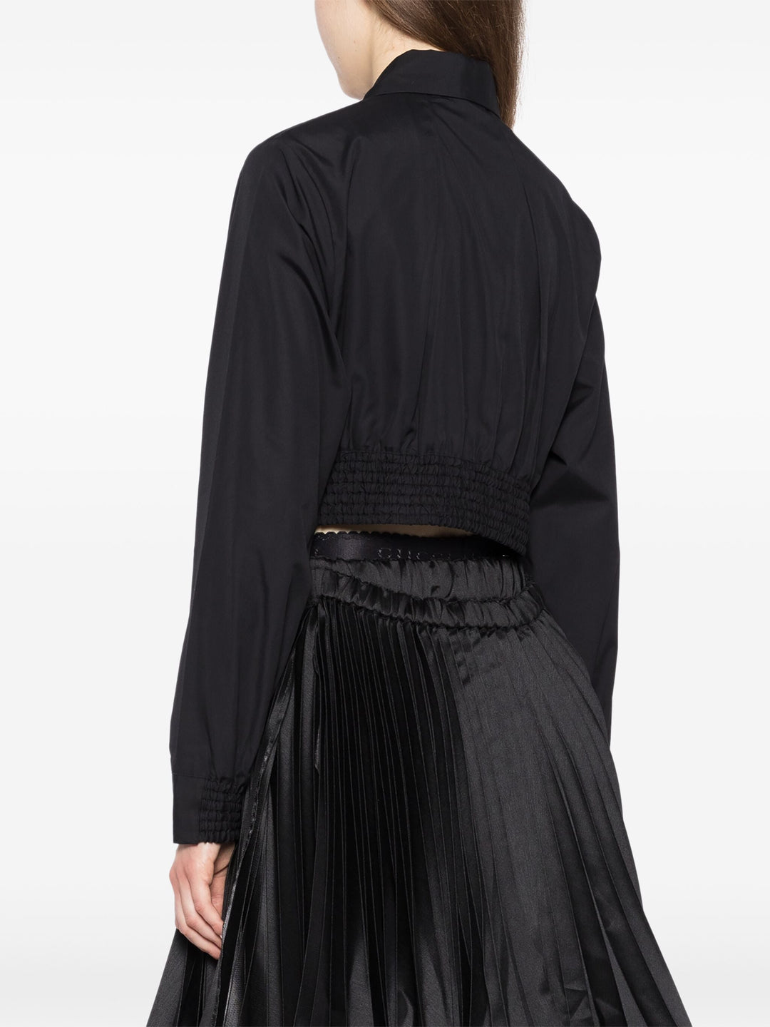 Crop Pointy Collar Shirt