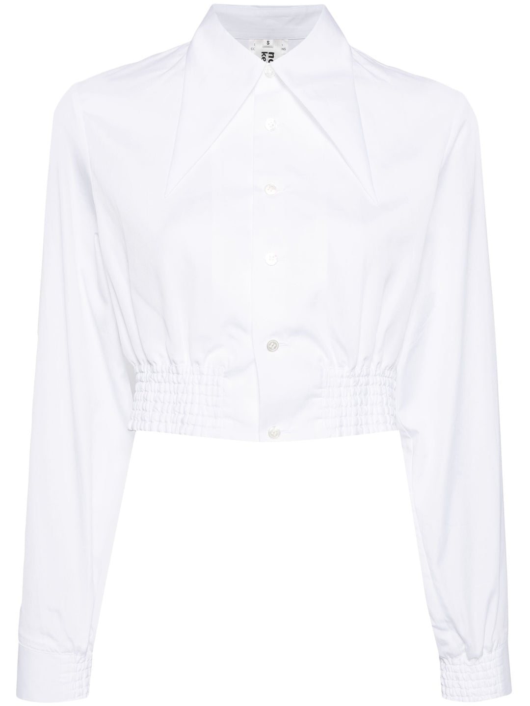 Crop Pointy Collar Shirt