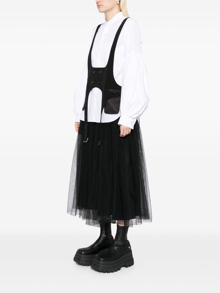 Áo gi lê đeo dây cài nút