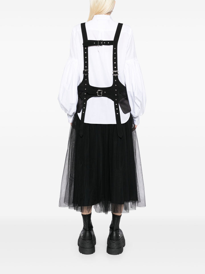 Áo gi lê đeo dây cài nút