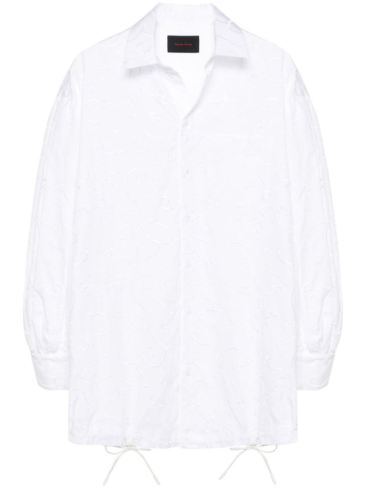 Puff Sleeve Button Placket Shirt Jacket