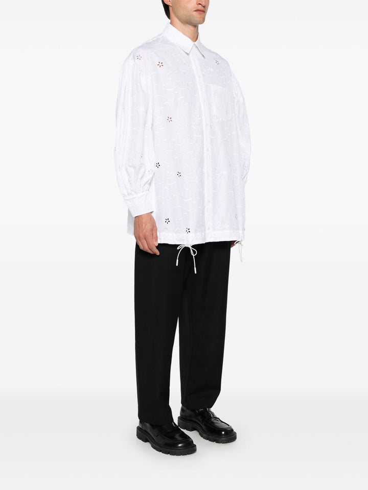 Puff Sleeve Button Placket Shirt Jacket