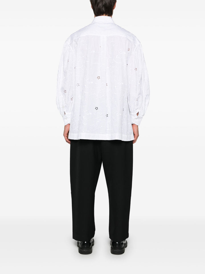 Puff Sleeve Button Placket Shirt Jacket