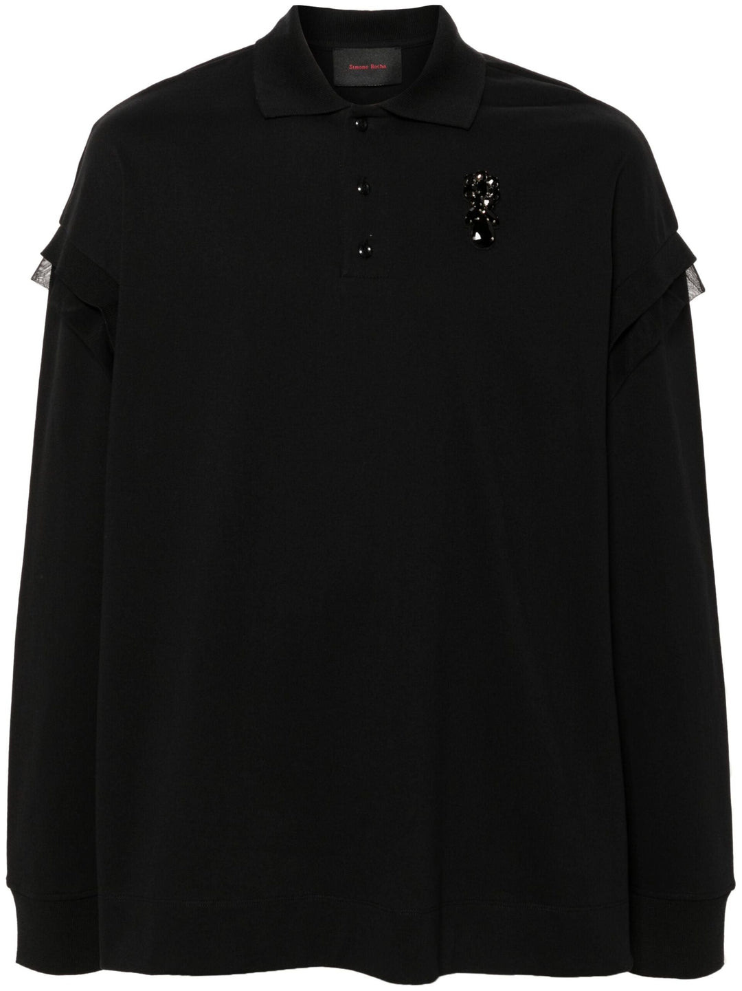 Oversized Long Sleeve Polo Shirt