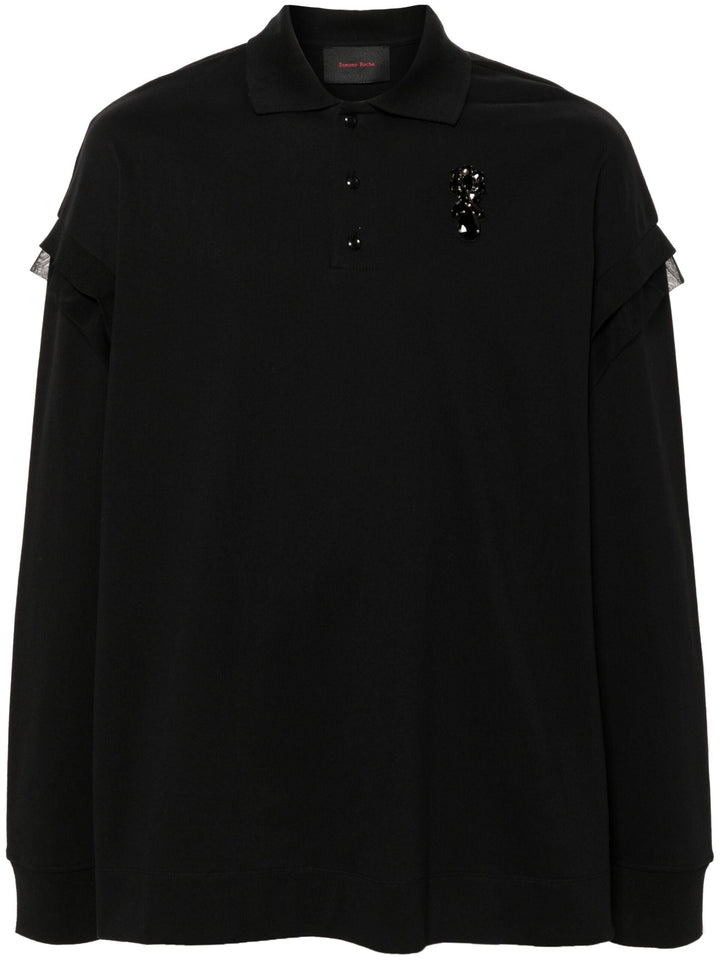 Oversized Long Sleeve Polo Shirt