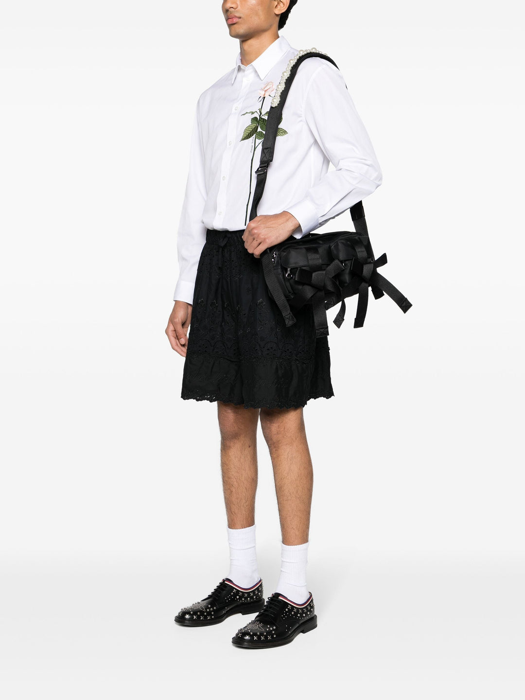 Beaded Classic Bow Crossbody Bag