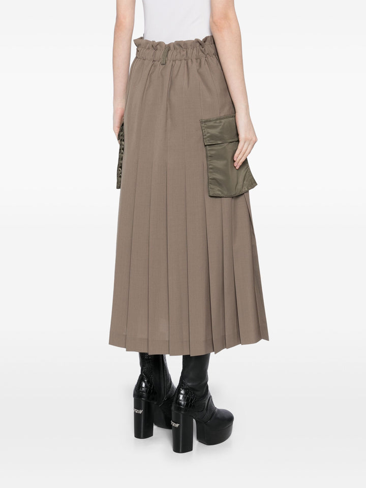 Suiting X Nylon Twill Skirt