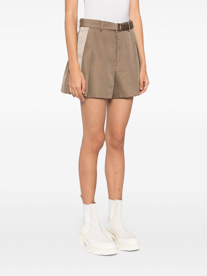 Double-Faced Silk Cotton Shorts