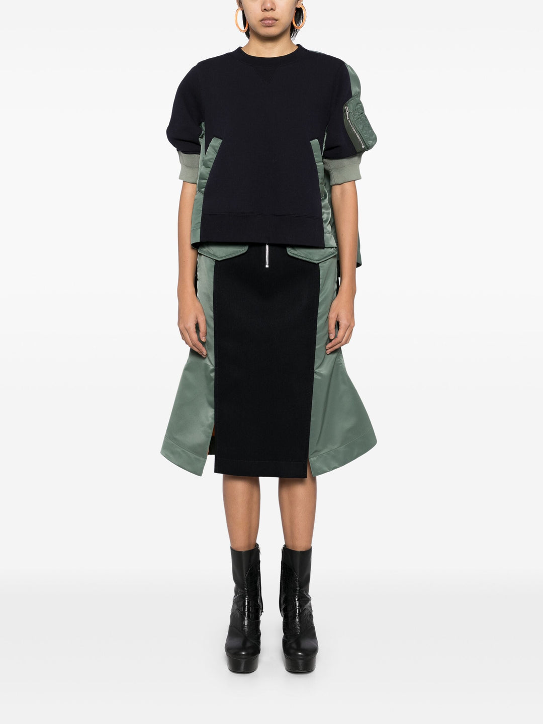 Nylon Twill X Sponge Sweat Pullover