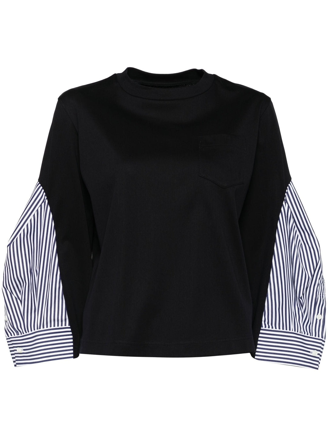 Cotton Poplin X Cotton Jersey T-Shirt