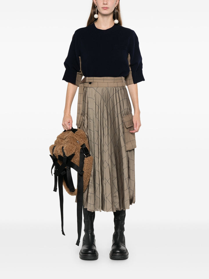 Windowpane Skirt
