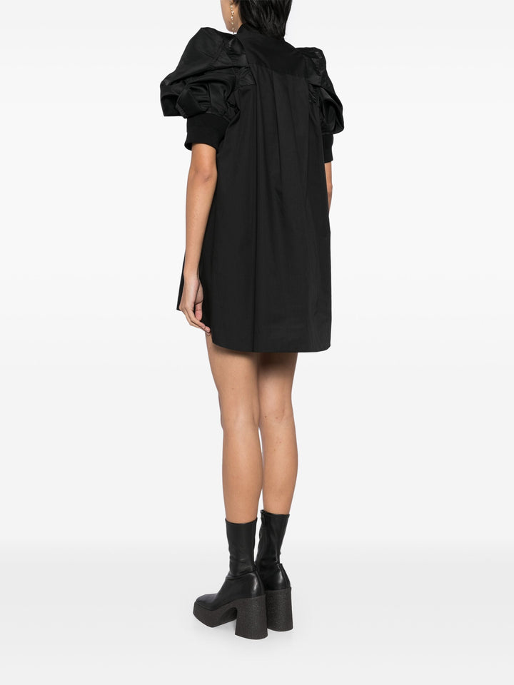 Cotton Poplin X Nylon Twill Shirt Dress
