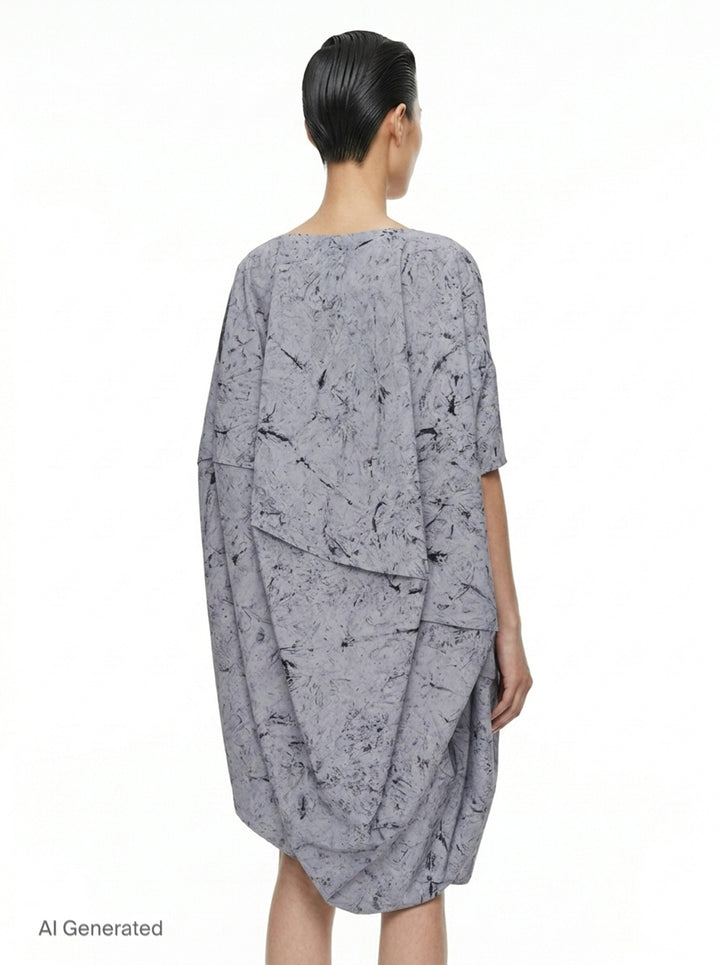 Bubble Dye Draped Dress | 132 5. Issey Miyake | Club21 - back