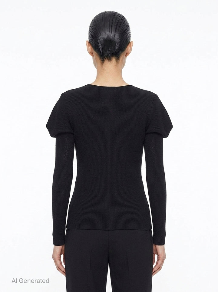 Flat Rib Knit Blouse | 132 5. Issey Miyake | Club21 - back