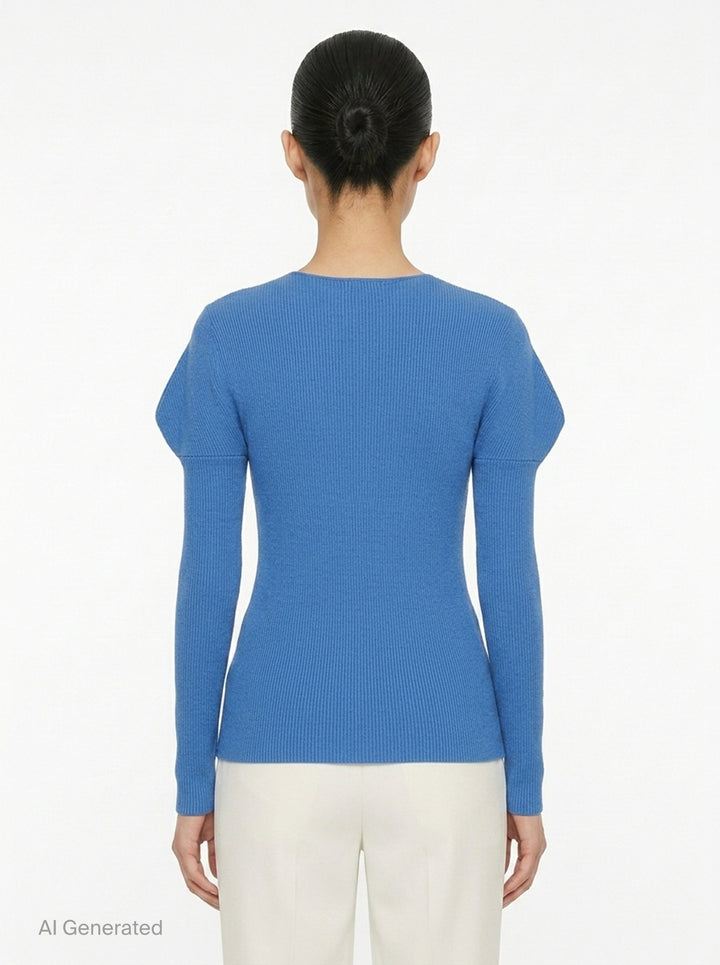 Flat Rib Knit Blouse | 132 5. Issey Miyake | Club21 - back