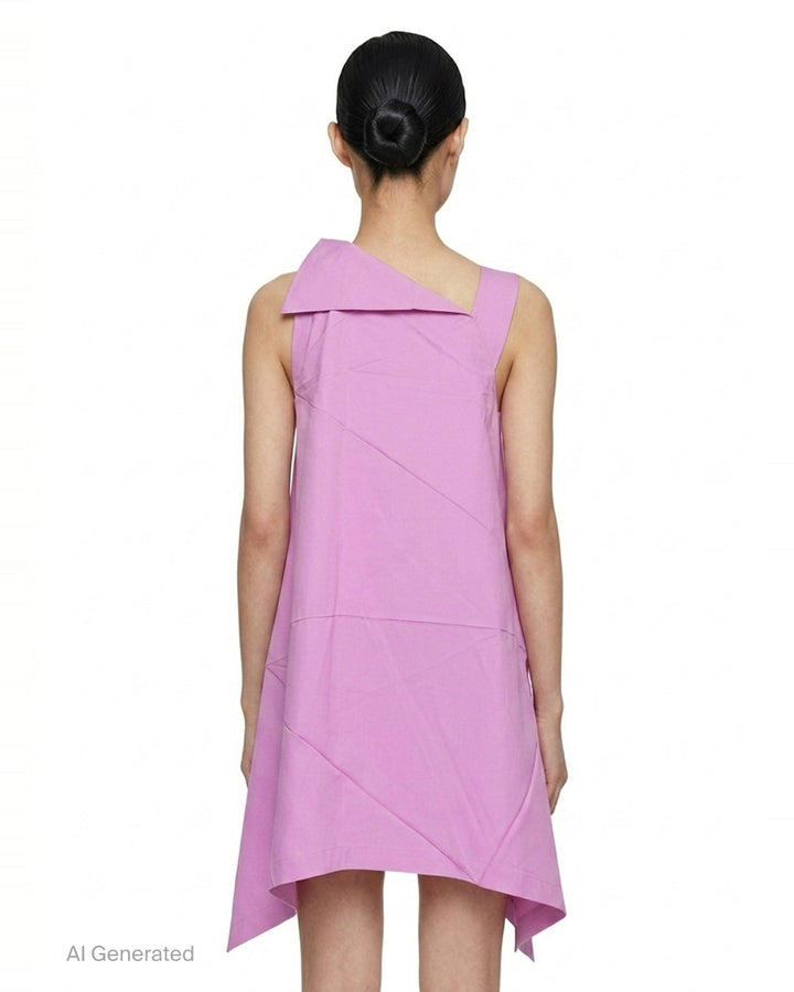 Fractal Solid Woven Dress | 132 5. Issey Miyake | Club21 - back