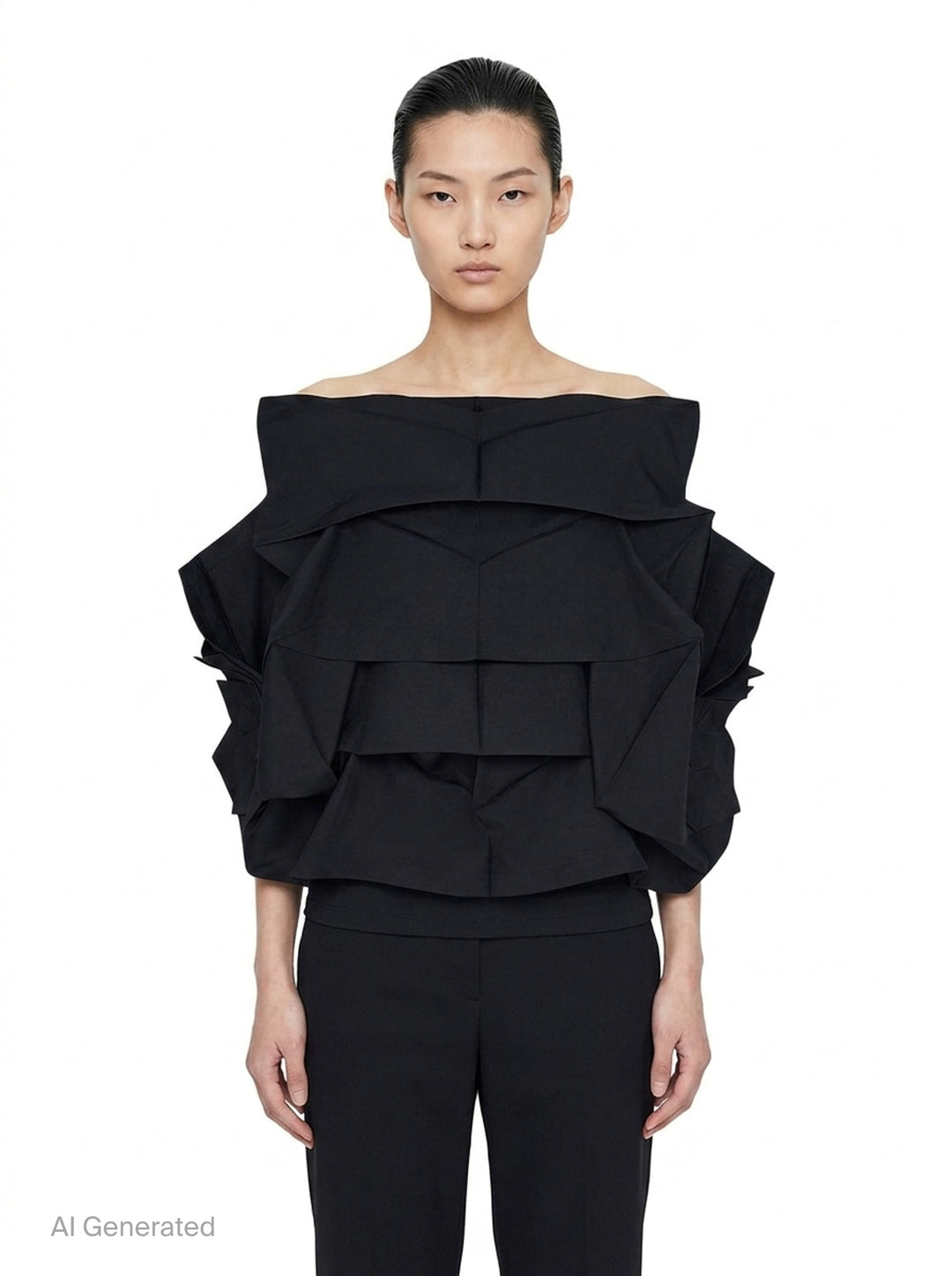No. 7 Structured Ruffle Blouse | 132 5. Issey Miyake | Club21 - front