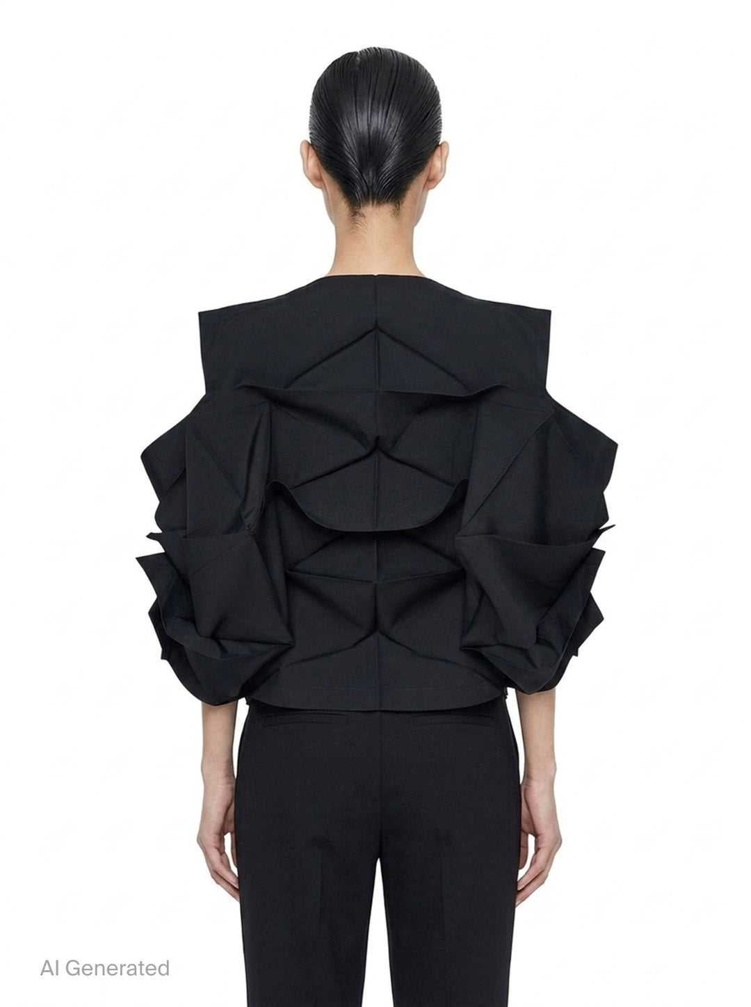 No. 7 Structured Ruffle Blouse | 132 5. Issey Miyake | Club21 - back
