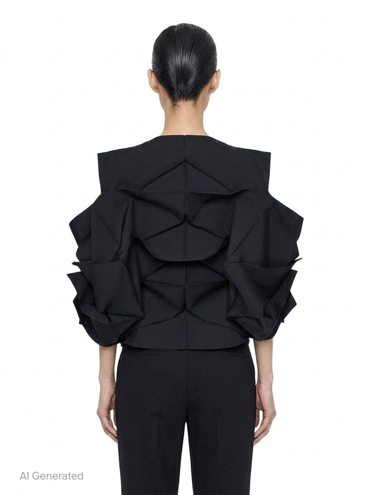 No. 7 Structured Ruffle Blouse | 132 5. Issey Miyake | Club21 - back