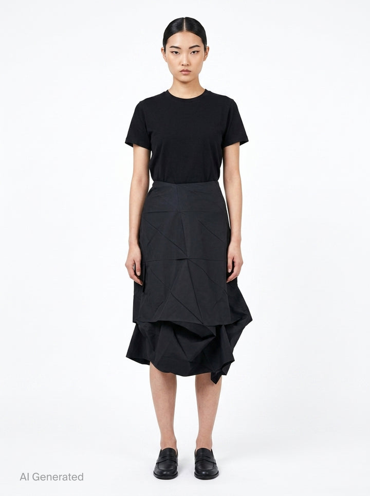 Origami Structured Woven Skirt | 132 5. Issey Miyake | Club21 - front