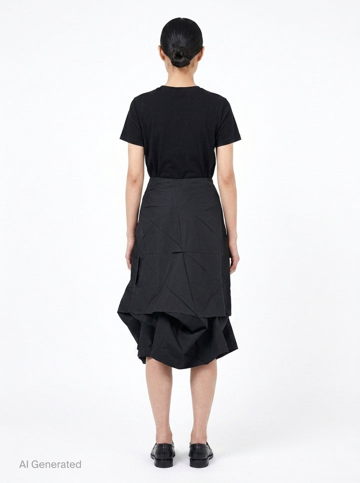 Origami Structured Woven Skirt | 132 5. Issey Miyake | Club21 - back