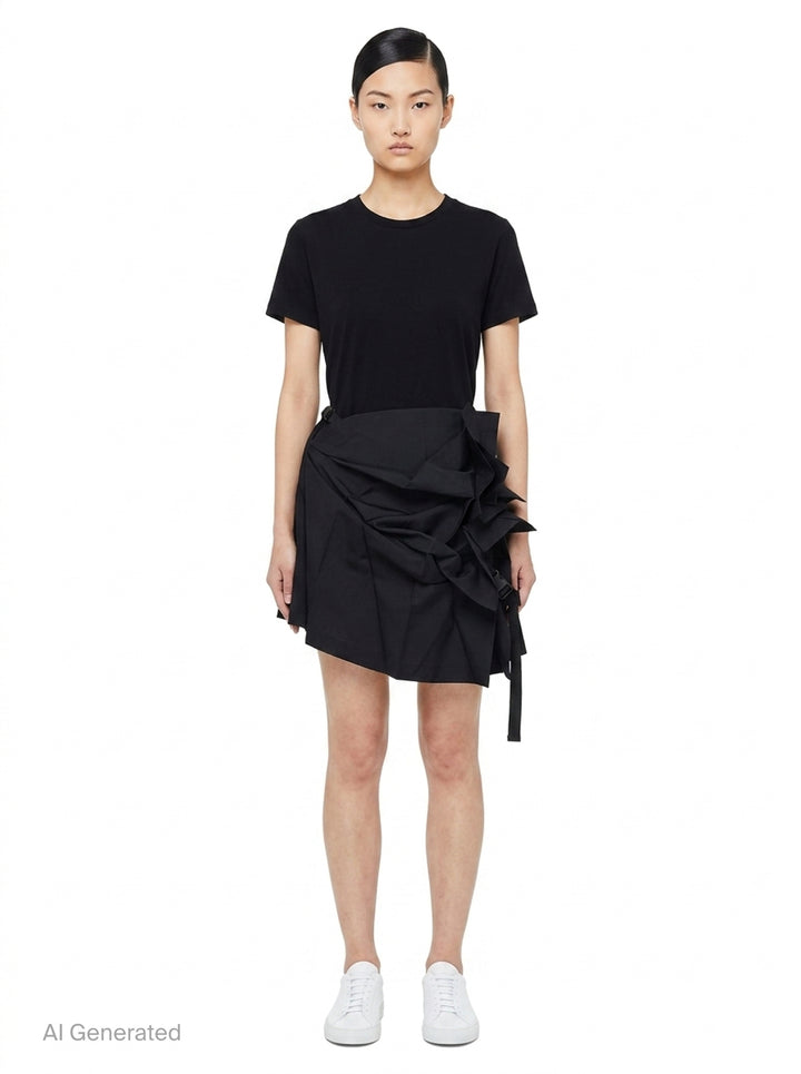 Solid Pleated Mini Skirt | 132 5. Issey Miyake | Club21 - front