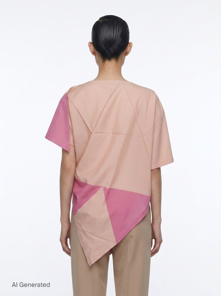 Triangle Print T-Blouse | 132 5. Issey Miyake | Club21 - back