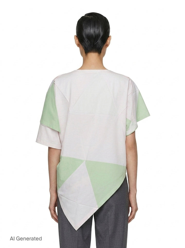 Triangle Print T-Blouse | 132 5. Issey Miyake | Club21 - back