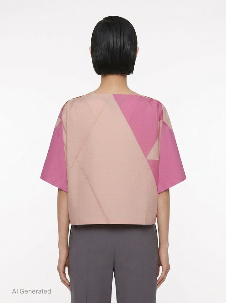 Triangle Print Woven Top | 132 5. Issey Miyake | Club21 - back