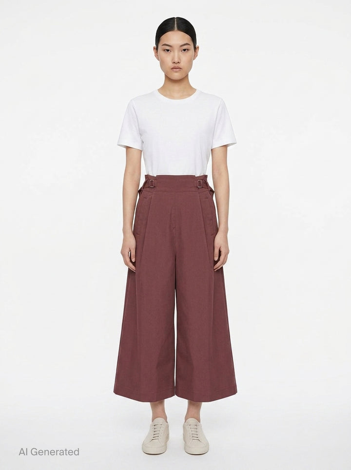 Wide Leg Culotte Pants | 132 5. Issey Miyake | Club21 - front