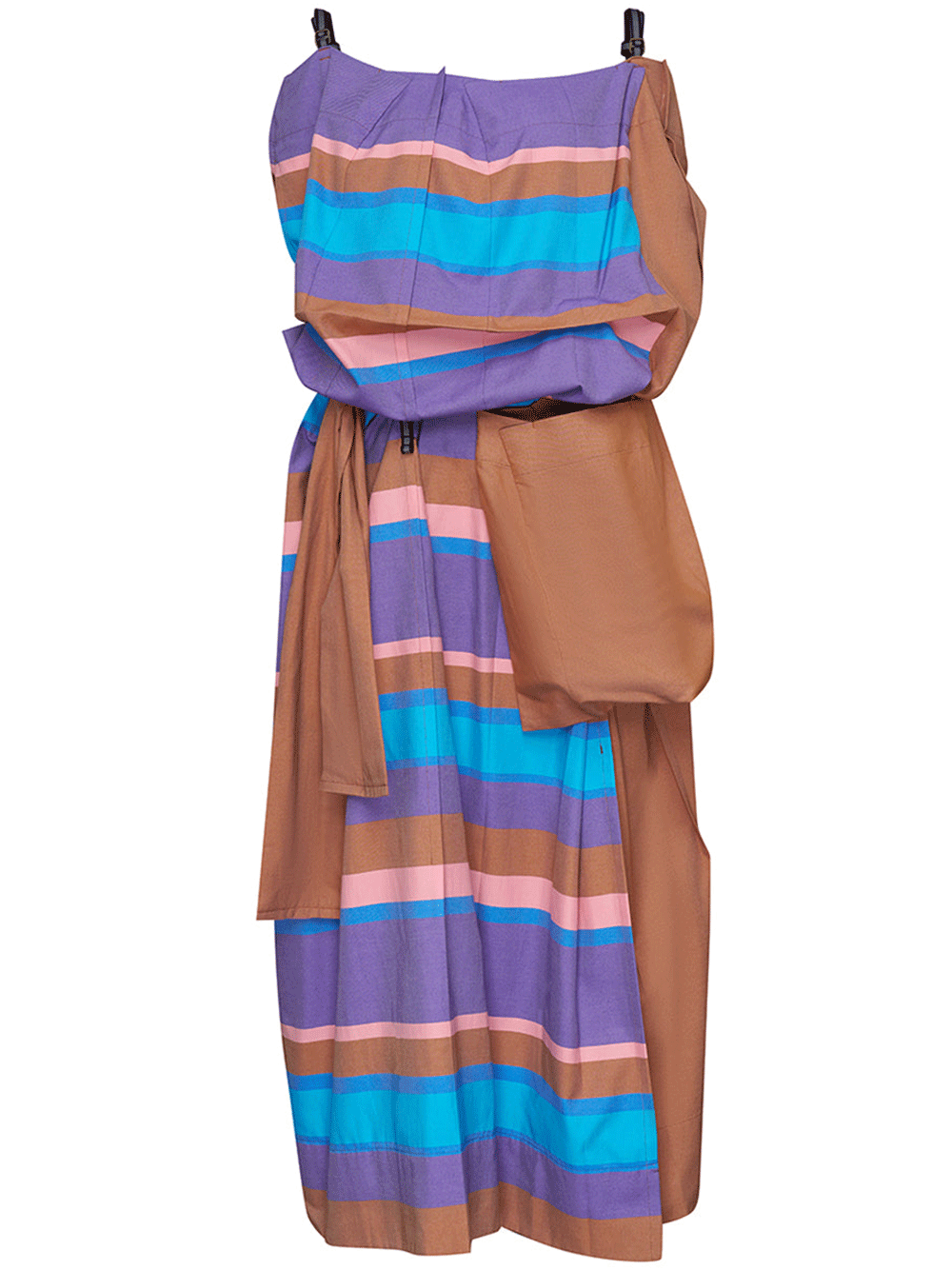 132-5.-ISSEY-MIYAKE-EARTH-Dress-Brown-1