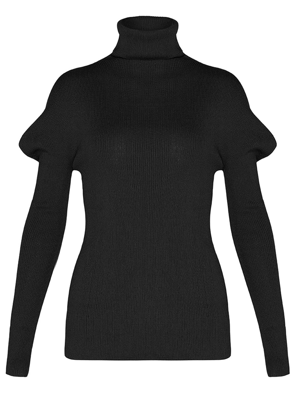 132-5.-ISSEY-MIYAKE-FLAT-RIB-KNIT-Top-Black-1