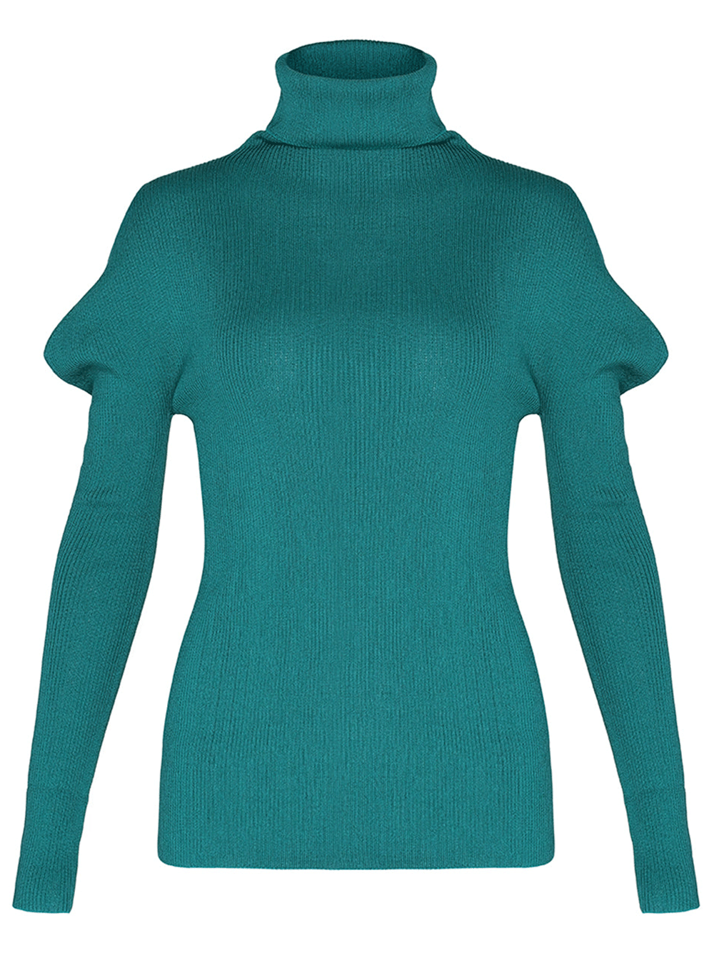 132-5.-ISSEY-MIYAKE-FLAT-RIB-KNIT-Top-Blue-Green-1