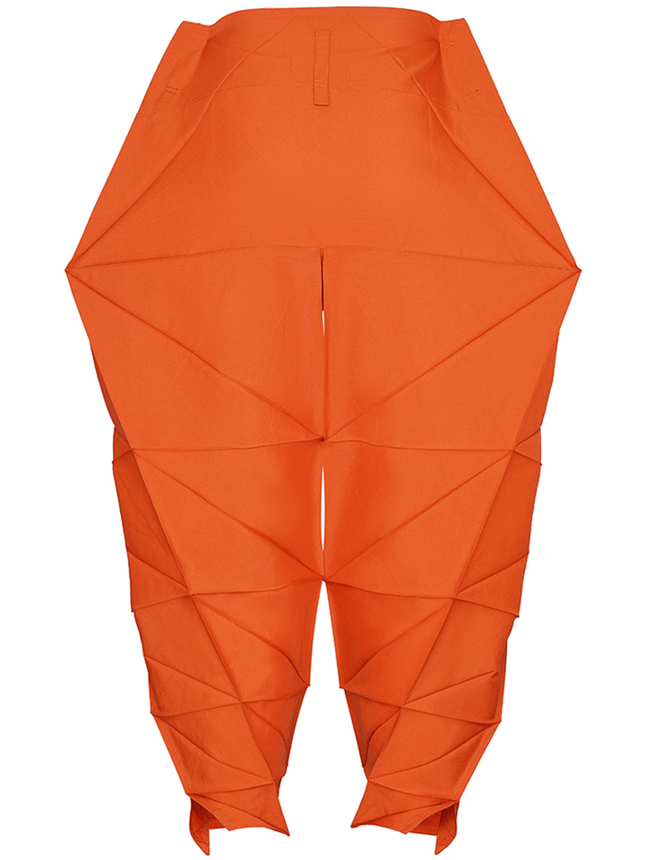 132-5.-ISSEY-MIYAKE-NO.1-SOLID-Trousers-Orange-2