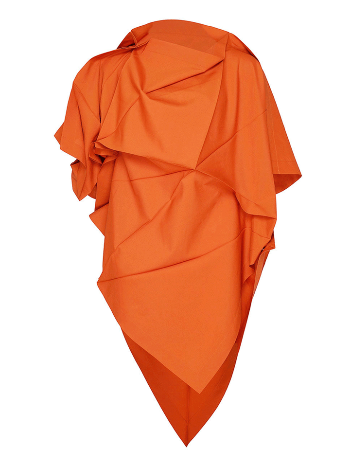 132-5.-ISSEY-MIYAKE-NO.1-SOLID-Tunic-Orange-1