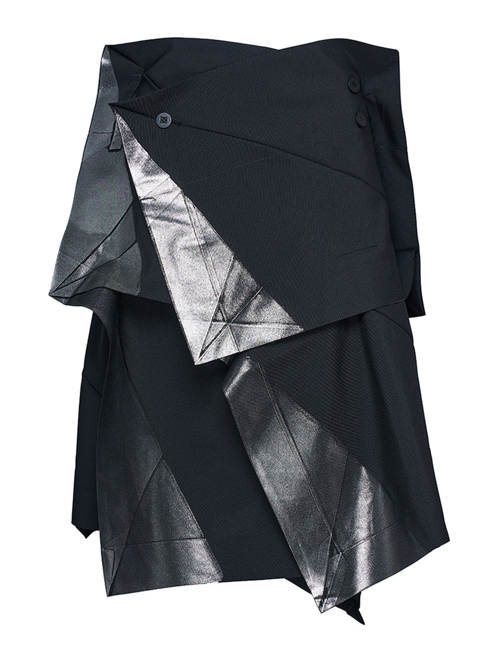 132-5.-ISSEY-MIYAKE-STANDARD-Skirt-Black-_-Silver-1