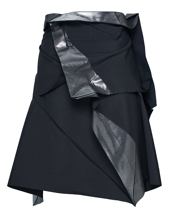 132 5. ISSEY MIYAKE STANDARD Skirt Black & Silver 2