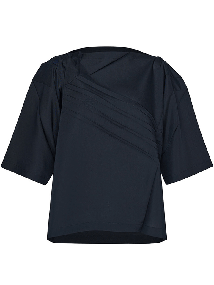 132-5.ISSEY-MIYAKE-PLEATS-T-BASIC-Woven-Top-Black-1