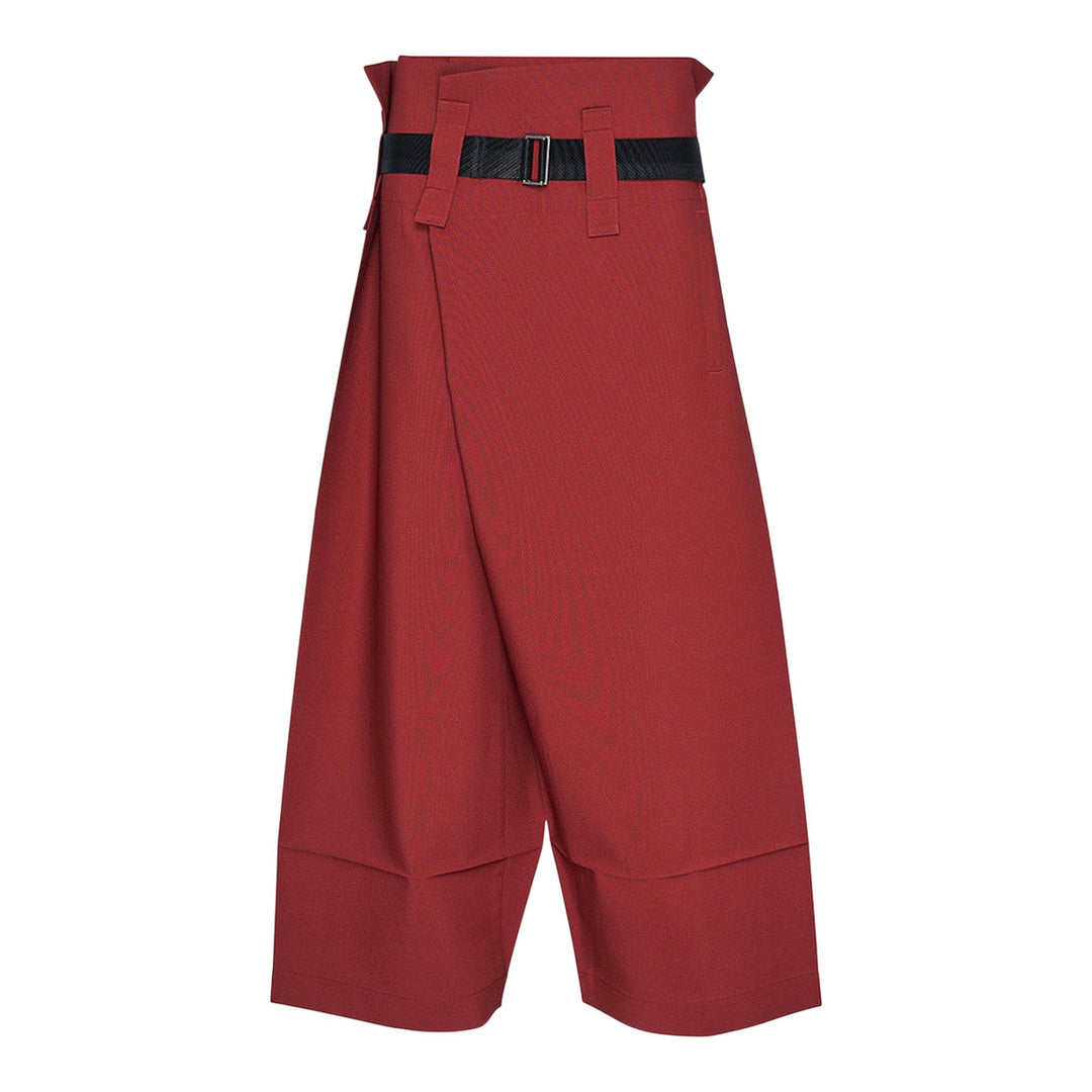 Club21 - 132 5. ISSEY MIYAKE - Fold Hourglass Woven Pants - WOVEN PANTS - Red Brown